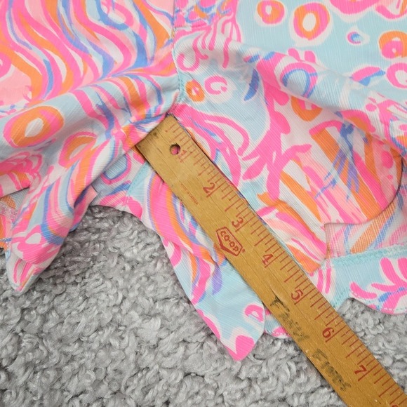 Lilly Pulitzer Buttercup‎ Shorts Womens 00 Scalloped Hem Beach Resort Vacation - Picture 12 of 14